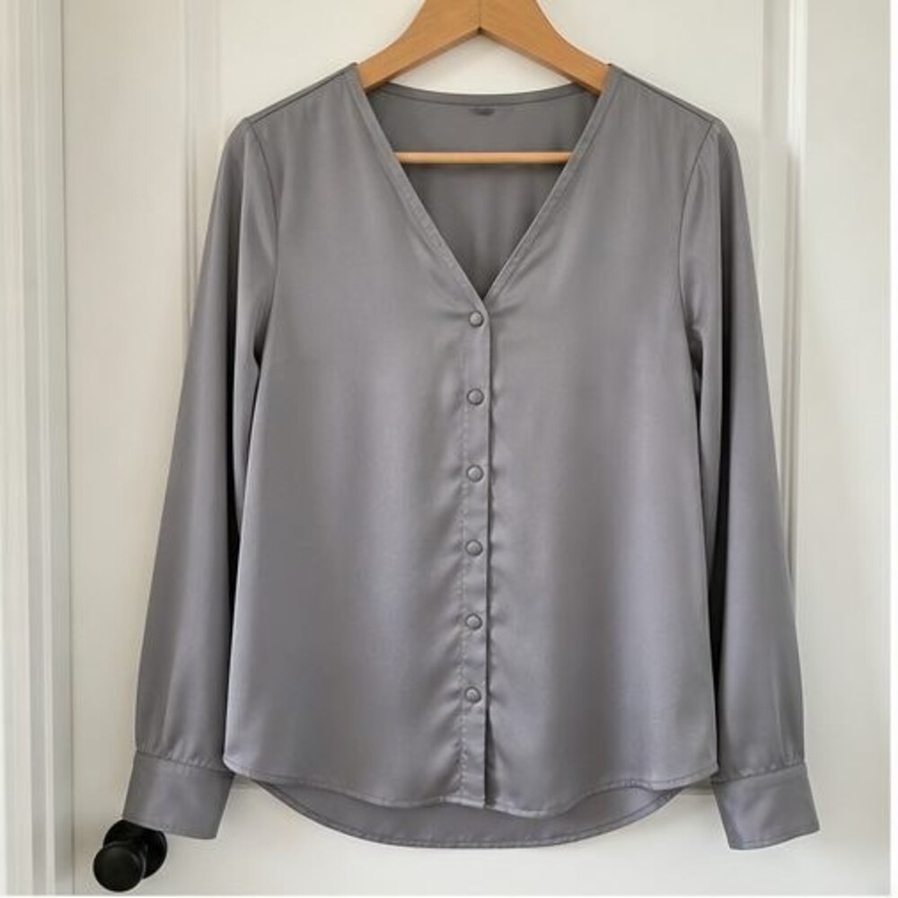 Gray Peplum Top